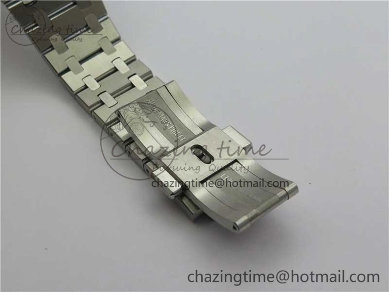 Practical Royal Oak 41mm 15400 SS Z+F 1:1 Best Edition Blue Textured Dial on SS Bracelet A3120 (Free Box) 4873