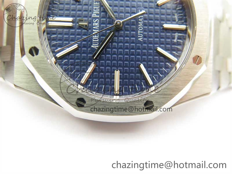 Resilient Royal Oak 41mm 15400 SS ZF 1:1 Best Edition Blue Textured Dial on SS Bracelet SA3120 Super Clone 4811