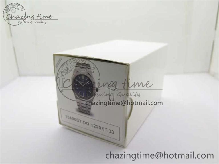 Resilient Royal Oak 41mm 15400 SS ZF 1:1 Best Edition Blue Textured Dial on SS Bracelet SA3120 Super Clone 4811
