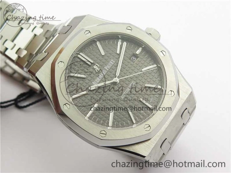 Resilient Royal Oak 41mm 15400 SS ZF 1:1 Best Edition Gray Textured Dial on SS Bracelet A3120 (Free Box) 4862