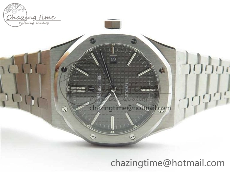 Resilient Royal Oak 41mm 15400 SS ZF 1:1 Best Edition Gray Textured Dial on SS Bracelet A3120 (Free Box) 4862