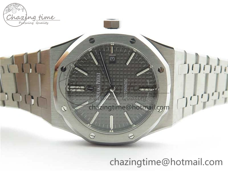 Resilient Royal Oak 41mm 15400 SS ZF 1:1 Best Edition Gray Textured Dial on SS Bracelet A3120 (Free Box) 4862