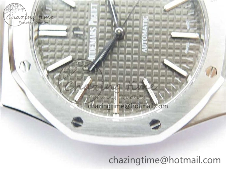 Resilient Royal Oak 41mm 15400 SS ZF 1:1 Best Edition Gray Textured Dial on SS Bracelet A3120 (Free Box) 4862