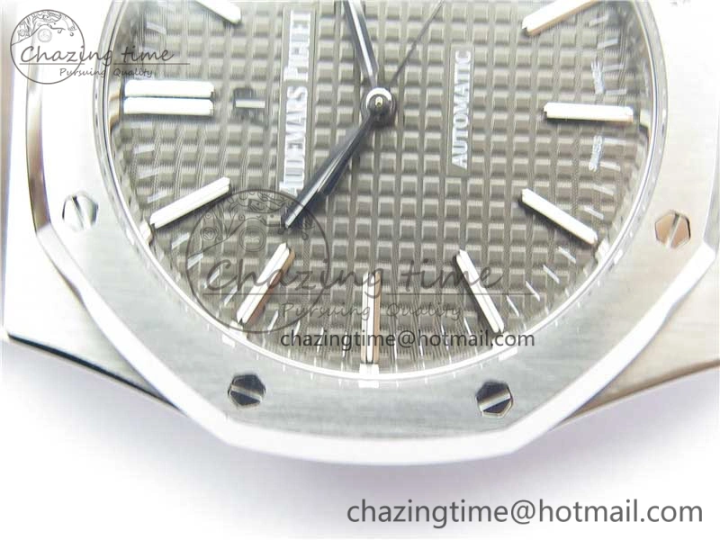 Resilient Royal Oak 41mm 15400 SS ZF 1:1 Best Edition Gray Textured Dial on SS Bracelet A3120 (Free Box) 4862