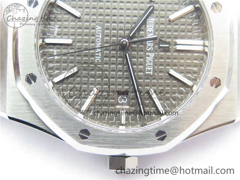 Resilient Royal Oak 41mm 15400 SS ZF 1:1 Best Edition Gray Textured Dial on SS Bracelet A3120 (Free Box) 4862