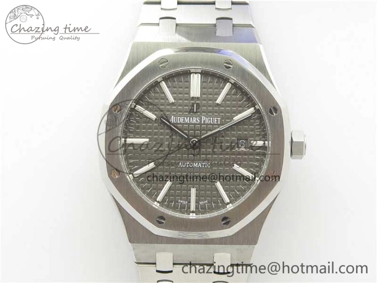 Resilient Royal Oak 41mm 15400 SS ZF 1:1 Best Edition Gray Textured Dial on SS Bracelet A3120 (Free Box) 4862