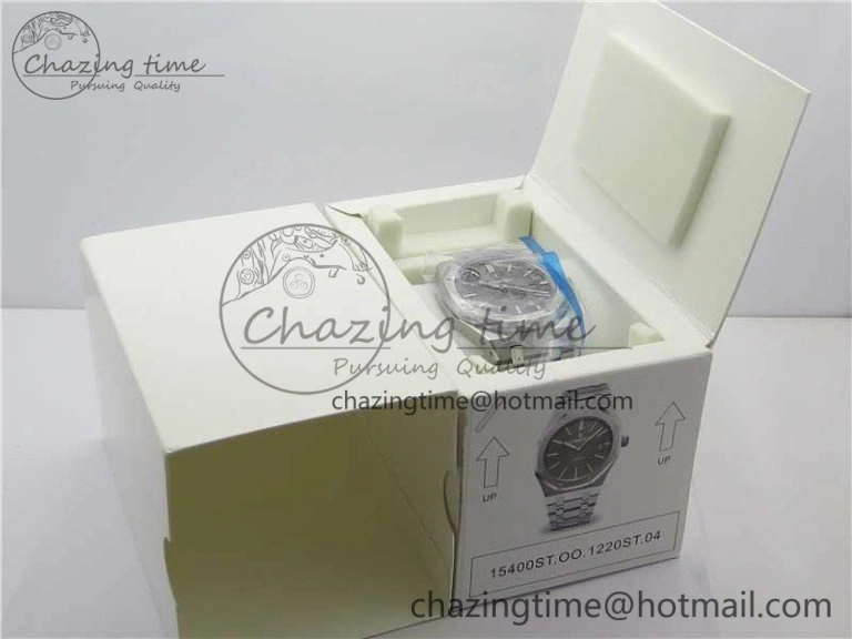 Resilient Royal Oak 41mm 15400 SS ZF 1:1 Best Edition Gray Textured Dial on SS Bracelet A3120 (Free Box) 4862