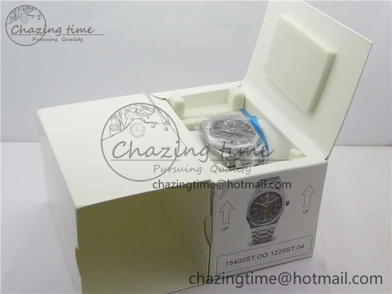 Resilient Royal Oak 41mm 15400 SS ZF 1:1 Best Edition Gray Textured Dial on SS Bracelet A3120 (Free Box) 4862