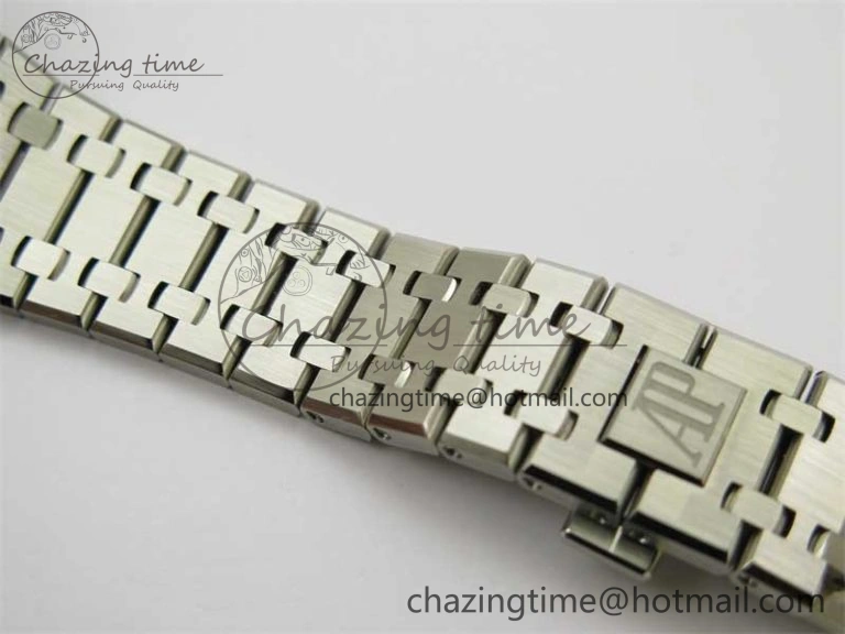 BestValue Royal Oak 41mm 15400 SS ZF 1:1 Best Edition Gray Textured Dial on SS Bracelet SA3120 Super Clone 4813