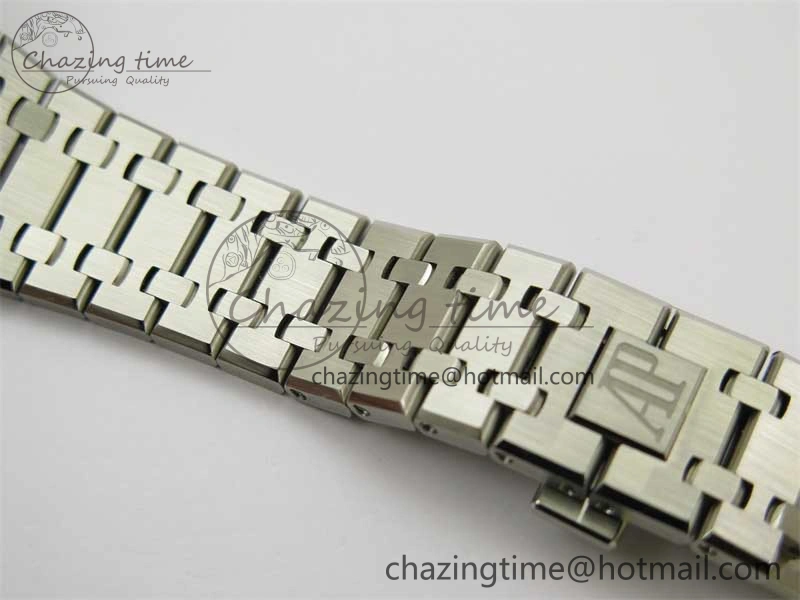 BestValue Royal Oak 41mm 15400 SS ZF 1:1 Best Edition Gray Textured Dial on SS Bracelet SA3120 Super Clone 4813