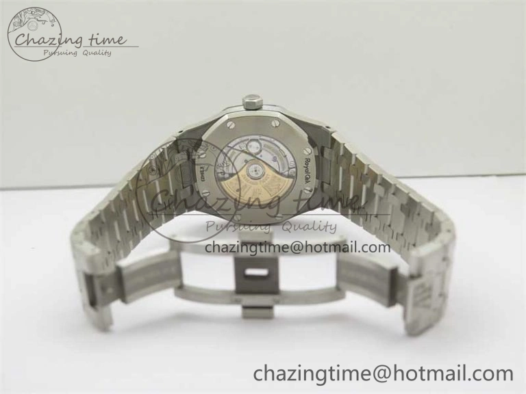 BestValue Royal Oak 41mm 15400 SS ZF 1:1 Best Edition Gray Textured Dial on SS Bracelet SA3120 Super Clone 4813