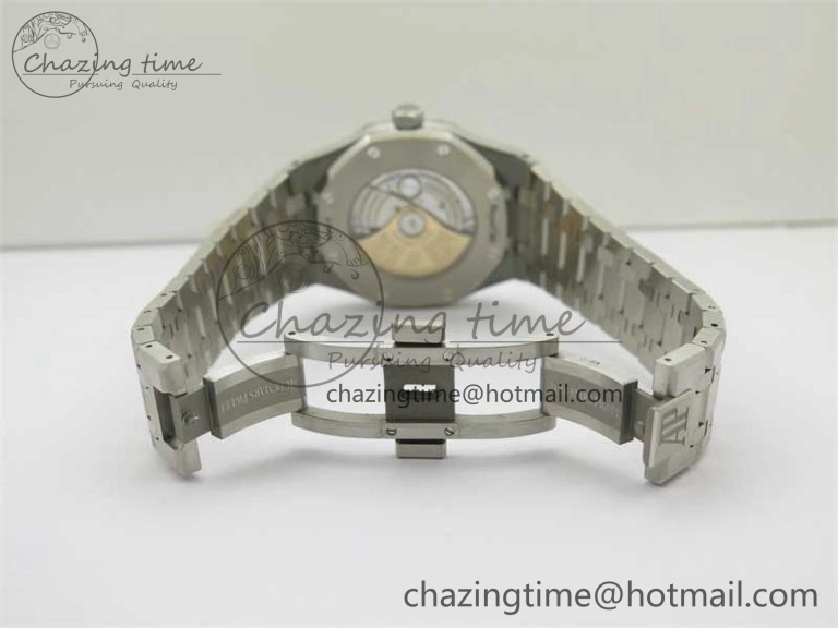 BestValue Royal Oak 41mm 15400 SS ZF 1:1 Best Edition Gray Textured Dial on SS Bracelet SA3120 Super Clone 4813