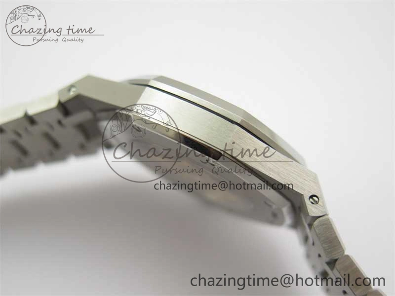 BestValue Royal Oak 41mm 15400 SS ZF 1:1 Best Edition Gray Textured Dial on SS Bracelet SA3120 Super Clone 4813
