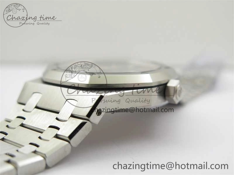 BestValue Royal Oak 41mm 15400 SS ZF 1:1 Best Edition Gray Textured Dial on SS Bracelet SA3120 Super Clone 4813
