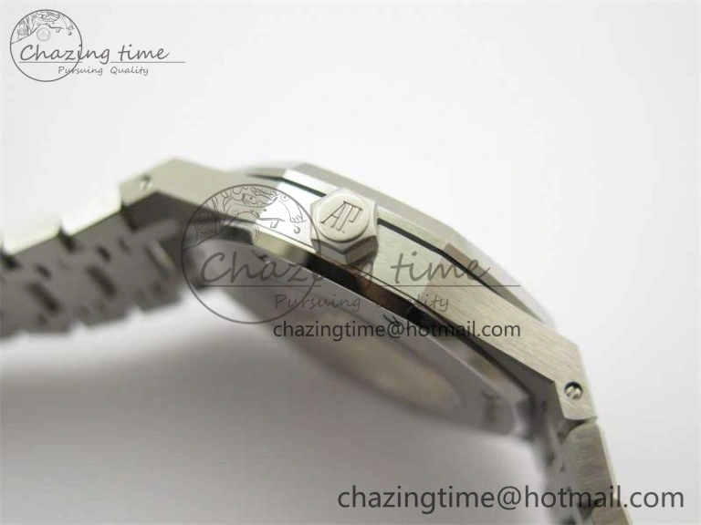 BestValue Royal Oak 41mm 15400 SS ZF 1:1 Best Edition Gray Textured Dial on SS Bracelet SA3120 Super Clone 4813