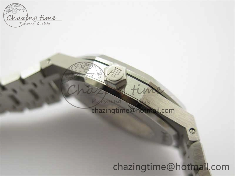 BestValue Royal Oak 41mm 15400 SS ZF 1:1 Best Edition Gray Textured Dial on SS Bracelet SA3120 Super Clone 4813