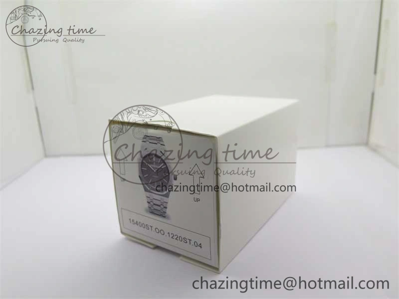 BestValue Royal Oak 41mm 15400 SS ZF 1:1 Best Edition Gray Textured Dial on SS Bracelet SA3120 Super Clone 4813