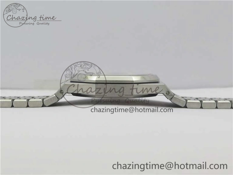 Royal Oak 41mm 15400 SS ZF 1:1 Best Edition White Textured Dial on SS Bracelet A3120 (Free Box) ComfortFit 4858