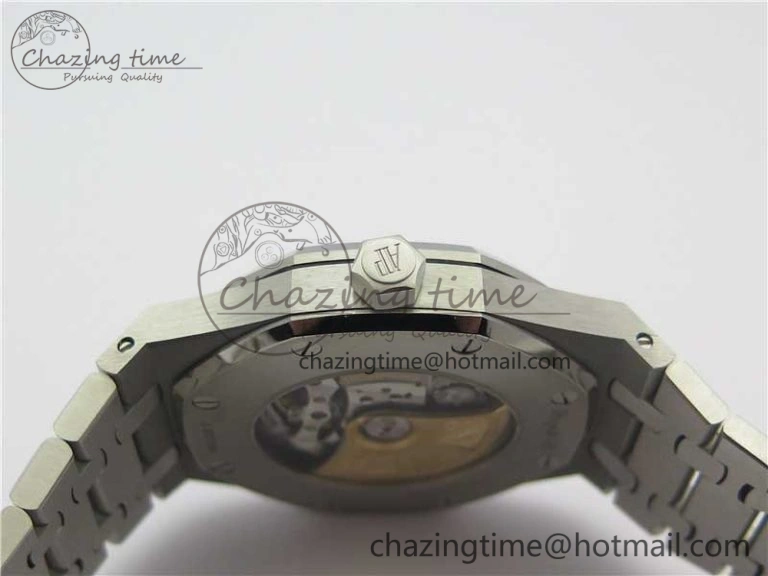 Royal Oak 41mm 15400 SS ZF 1:1 Best Edition White Textured Dial on SS Bracelet A3120 (Free Box) ComfortFit 4858