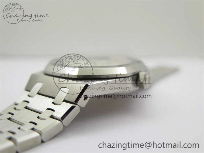 Royal Oak 41mm 15400 SS ZF 1:1 Best Edition White Textured Dial on SS Bracelet SA3120 Super Clone Contemporary 4812