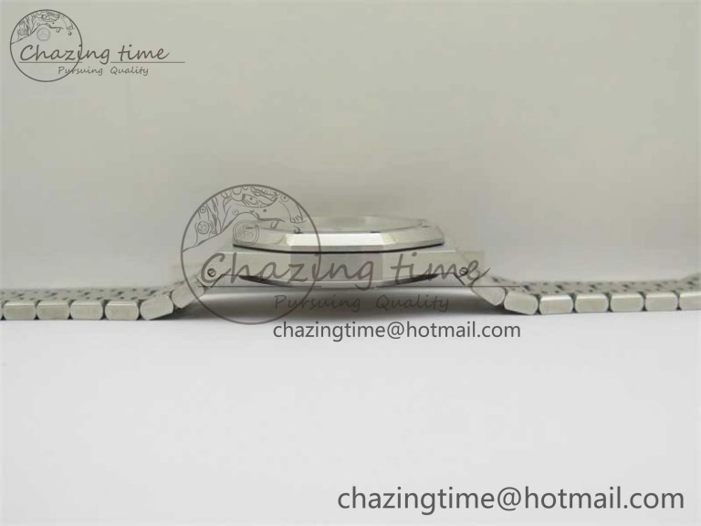 Royal Oak 41mm 15400 SS ZF 1:1 Best Edition White Textured Dial on SS Bracelet SA3120 Super Clone Contemporary 4812