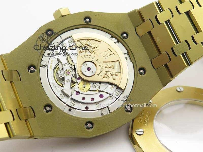 NewStyle Royal Oak 41mm 15400 YG JF 1:1 Best Edition Blue Dial On YG Bracelet A 5041