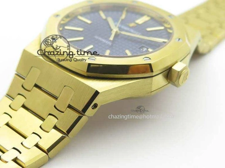 NewStyle Royal Oak 41mm 15400 YG JF 1:1 Best Edition Blue Dial On YG Bracelet A 5041