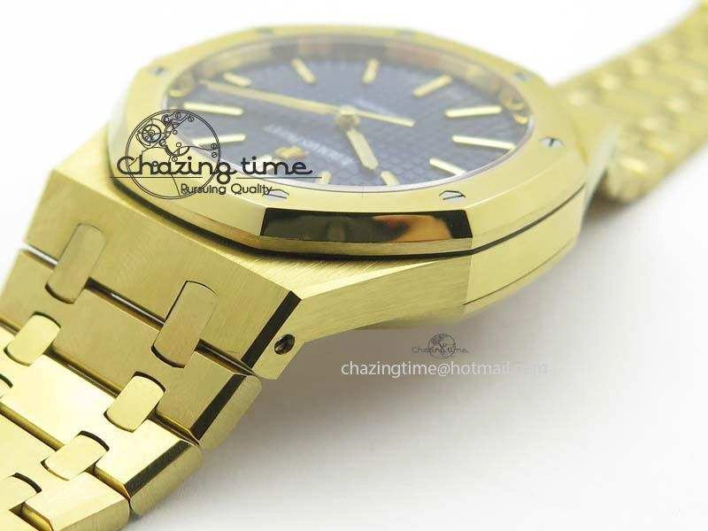 NewStyle Royal Oak 41mm 15400 YG JF 1:1 Best Edition Blue Dial On YG Bracelet A 5041