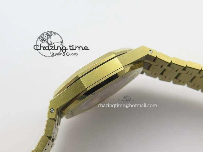 NewStyle Royal Oak 41mm 15400 YG JF 1:1 Best Edition Blue Dial On YG Bracelet A 5041