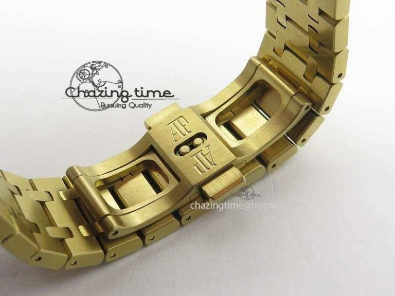 NewStyle Royal Oak 41mm 15400 YG JF 1:1 Best Edition Blue Dial On YG Bracelet A 5041