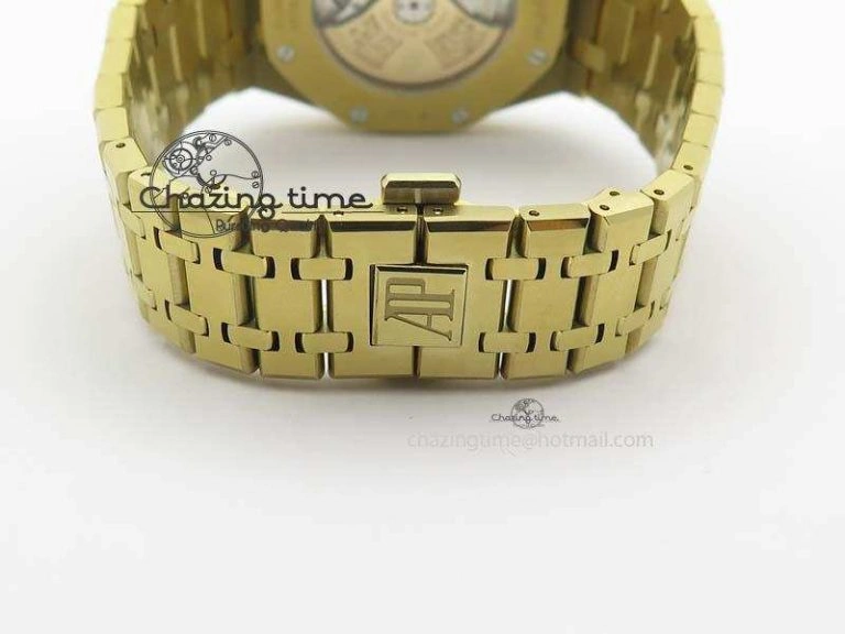 NewStyle Royal Oak 41mm 15400 YG JF 1:1 Best Edition Blue Dial On YG Bracelet A 5041