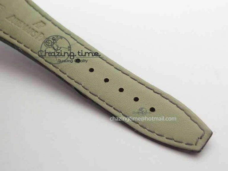 QuickDry Royal Oak 41mm 15402 RG Full Paved Diamonds JF 1:1 Best Edition Diamonds Dial On Leather Strap A 5003