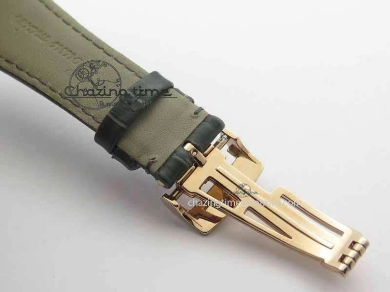 QuickDry Royal Oak 41mm 15402 RG Full Paved Diamonds JF 1:1 Best Edition Diamonds Dial On Leather Strap A 5003