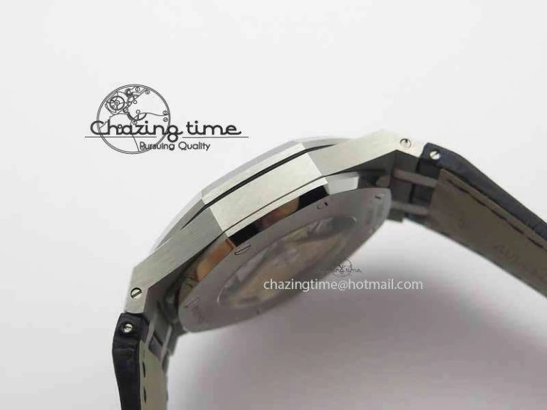 OdorResistant Royal Oak 41mm 15402 SS Full Paved Diamonds JF 1:1 Best Edition Diamonds Dial On Leather Strap A 5008
