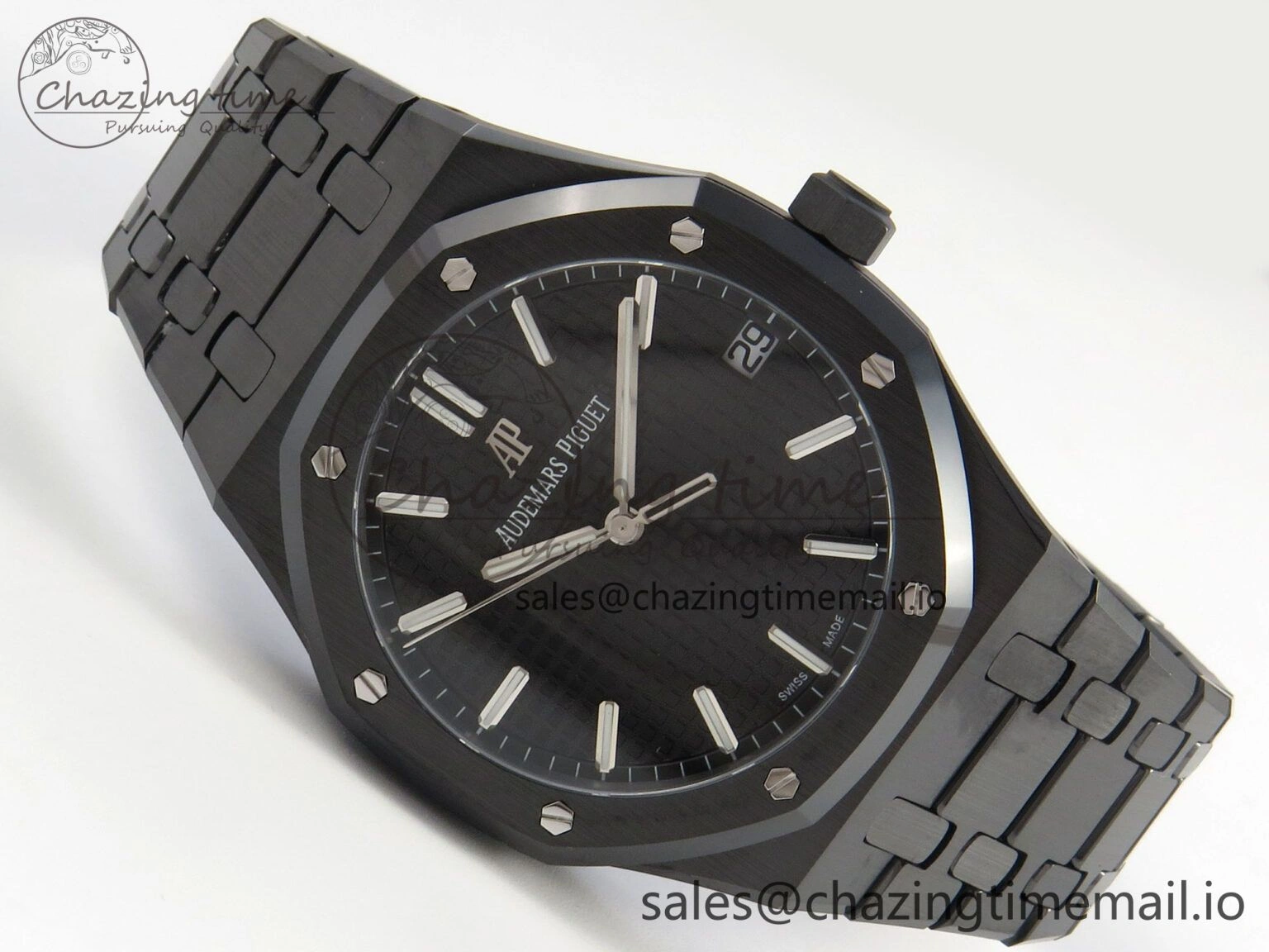 Royal Oak 41mm 15500 APSF 1:1 Best Edition Black Dial on Black Ceramic Bracelet SA4302 Super Clone Durable 4234