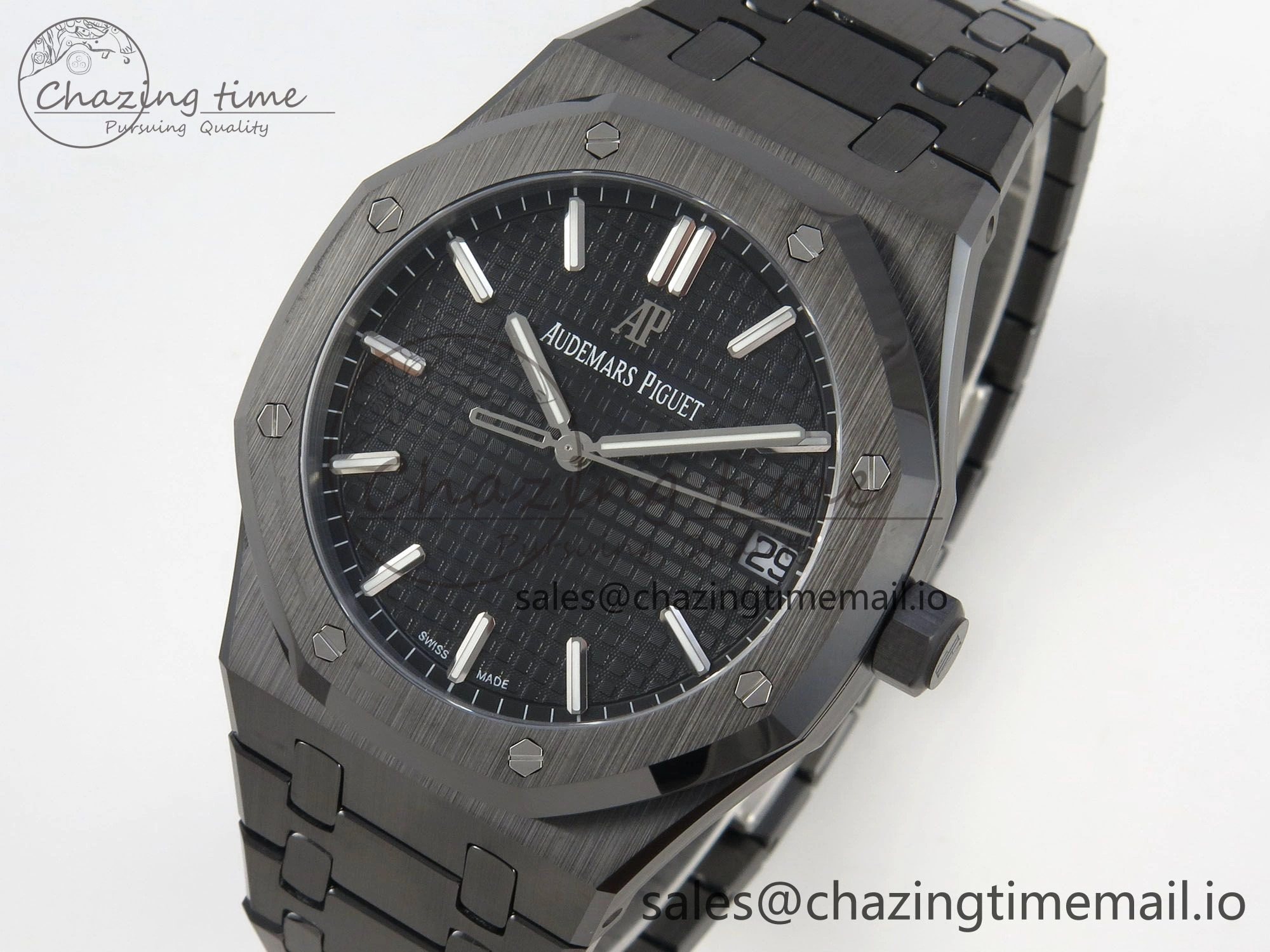 Royal Oak 41mm 15500 APSF 1:1 Best Edition Black Dial on Black Ceramic Bracelet SA4302 Super Clone Durable 4234
