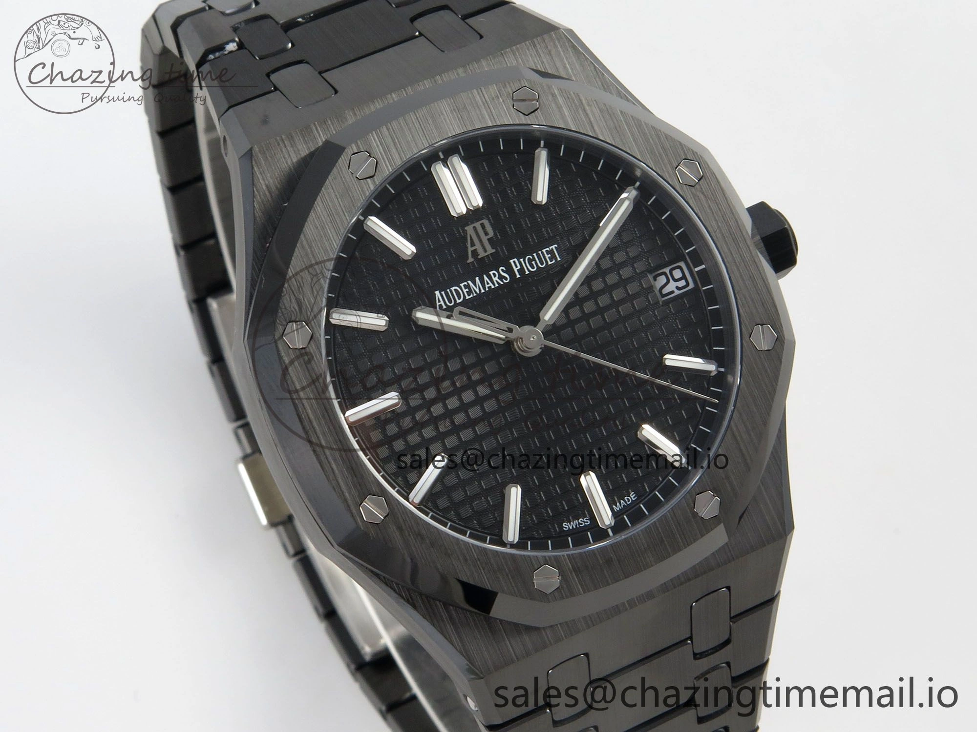 Royal Oak 41mm 15500 APSF 1:1 Best Edition Black Dial on Black Ceramic Bracelet SA4302 Super Clone Durable 4234