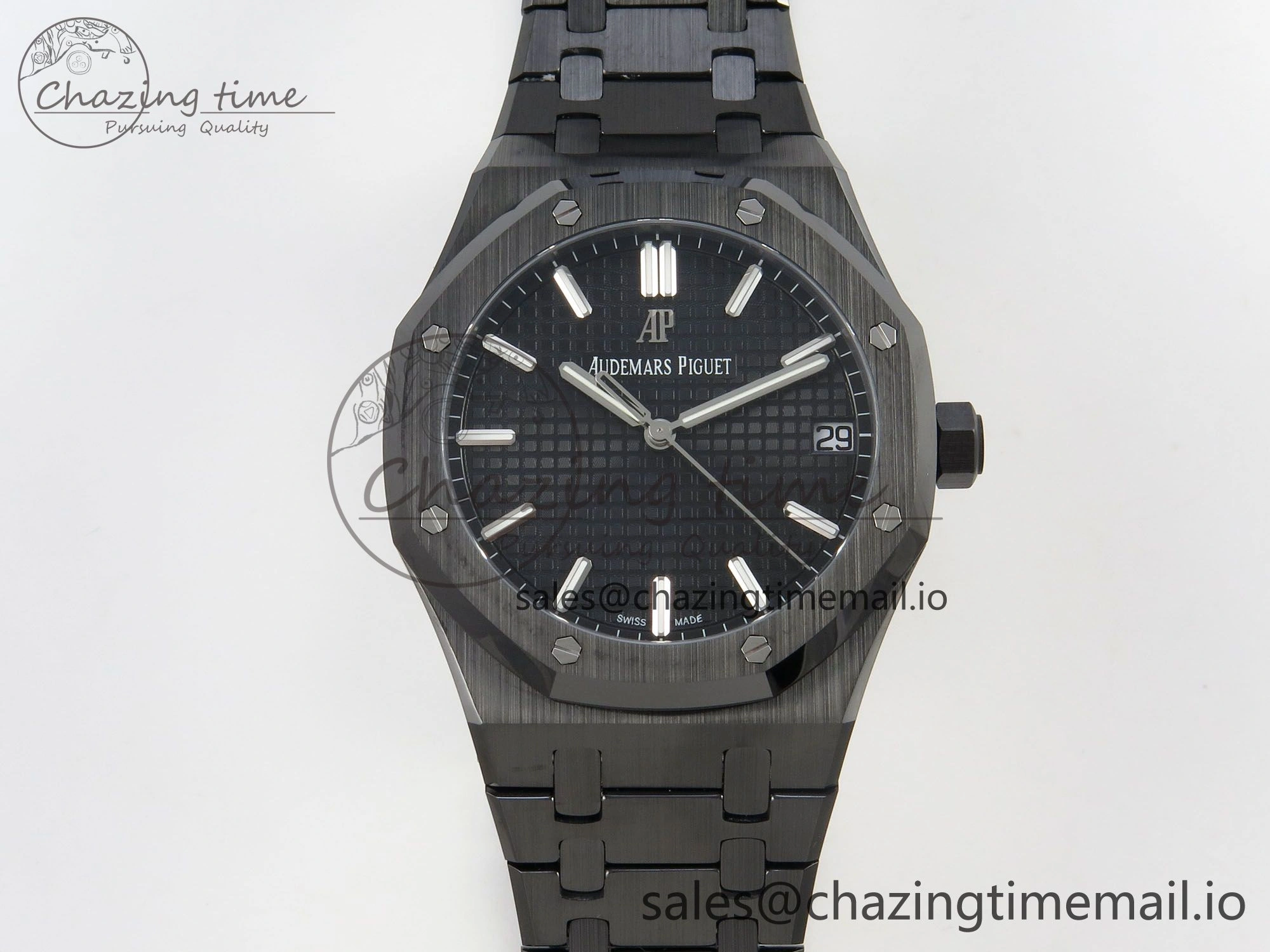 Royal Oak 41mm 15500 APSF 1:1 Best Edition Black Dial on Black Ceramic Bracelet SA4302 Super Clone Durable 4234