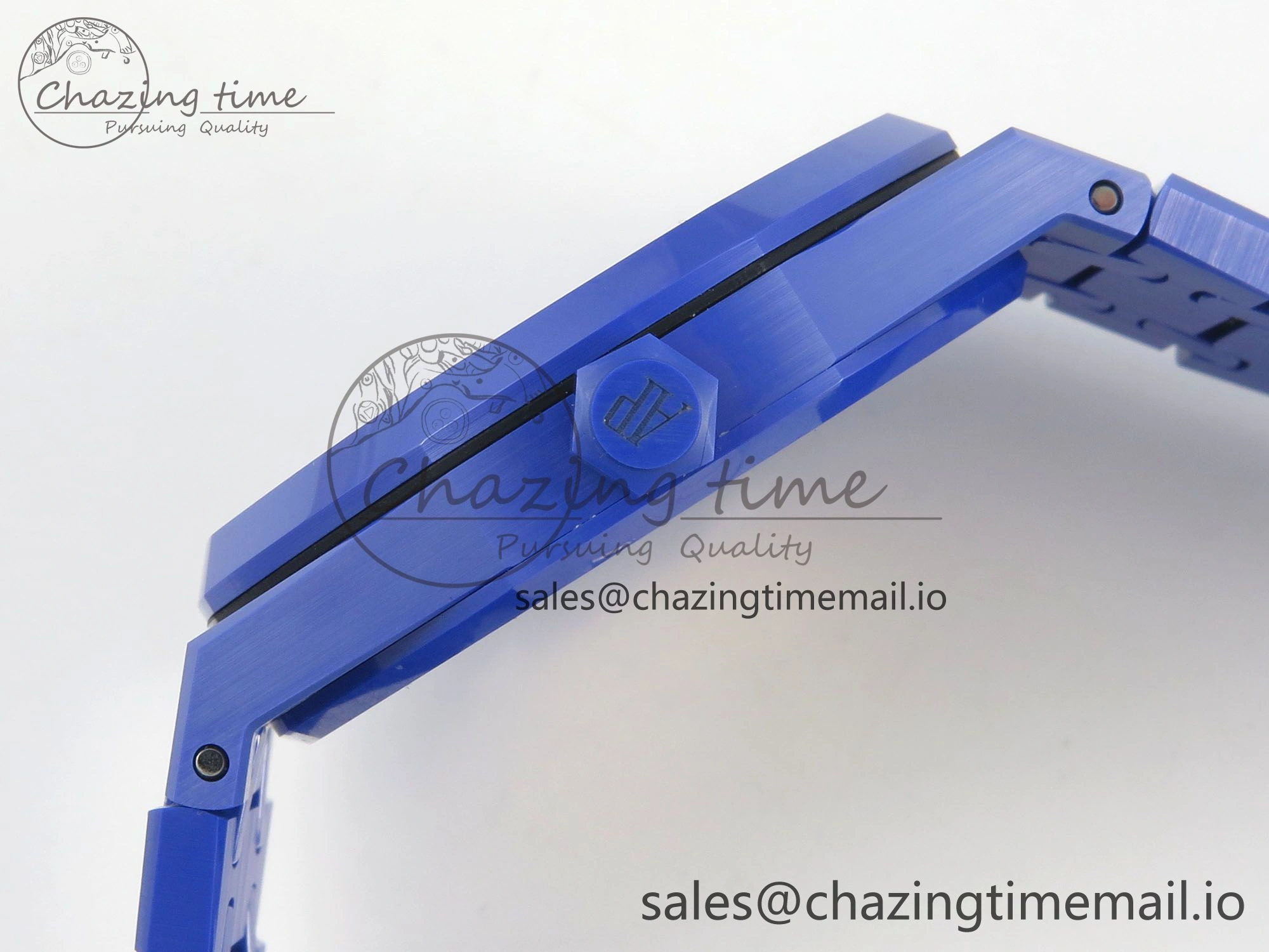 Seasonal Royal Oak 41mm 15500 APSF 1:1 Best Edition Blue Dial on Blue Ceramic Bracelet SA4302 Super Clone 4231