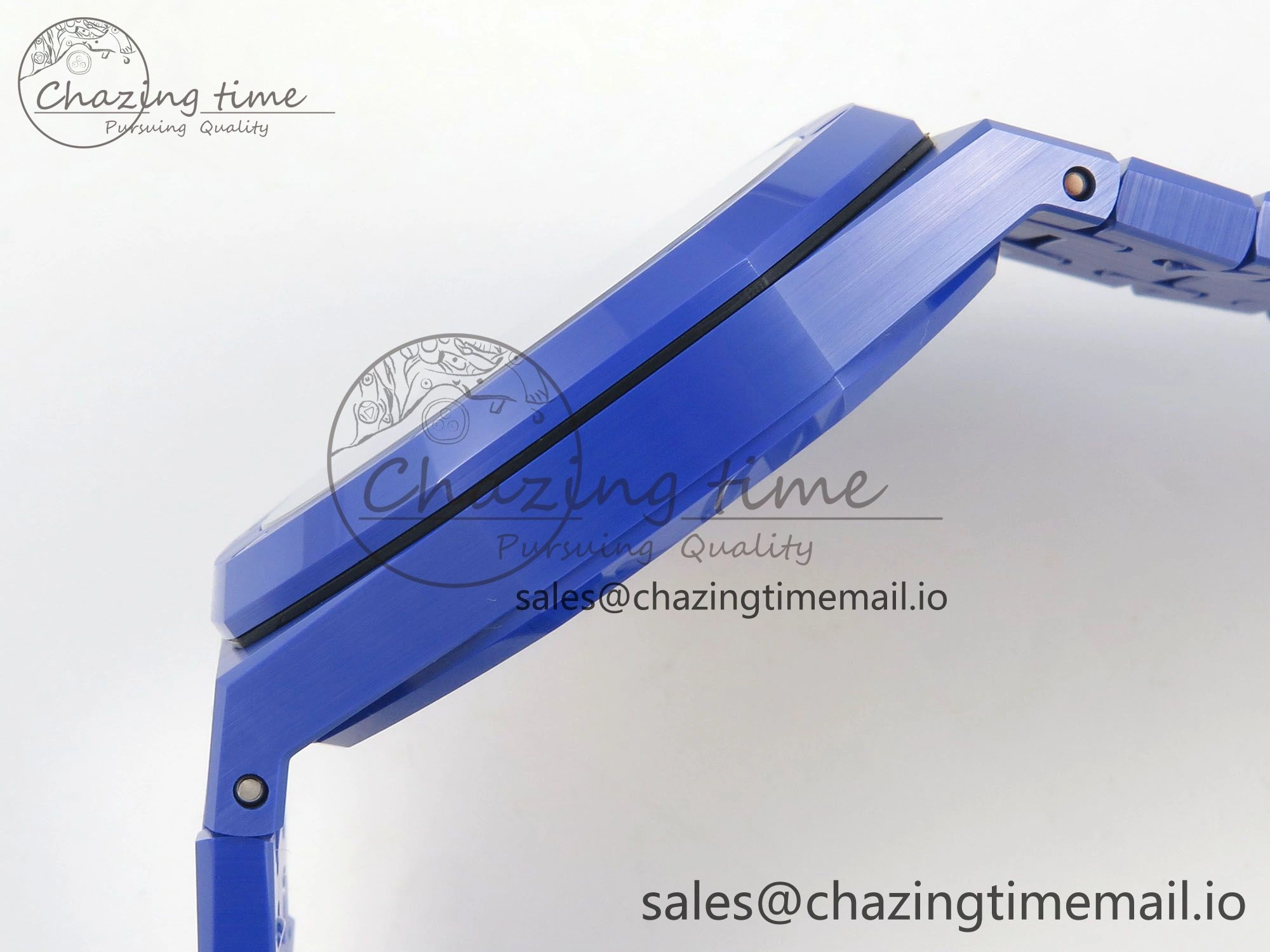 Seasonal Royal Oak 41mm 15500 APSF 1:1 Best Edition Blue Dial on Blue Ceramic Bracelet SA4302 Super Clone 4231