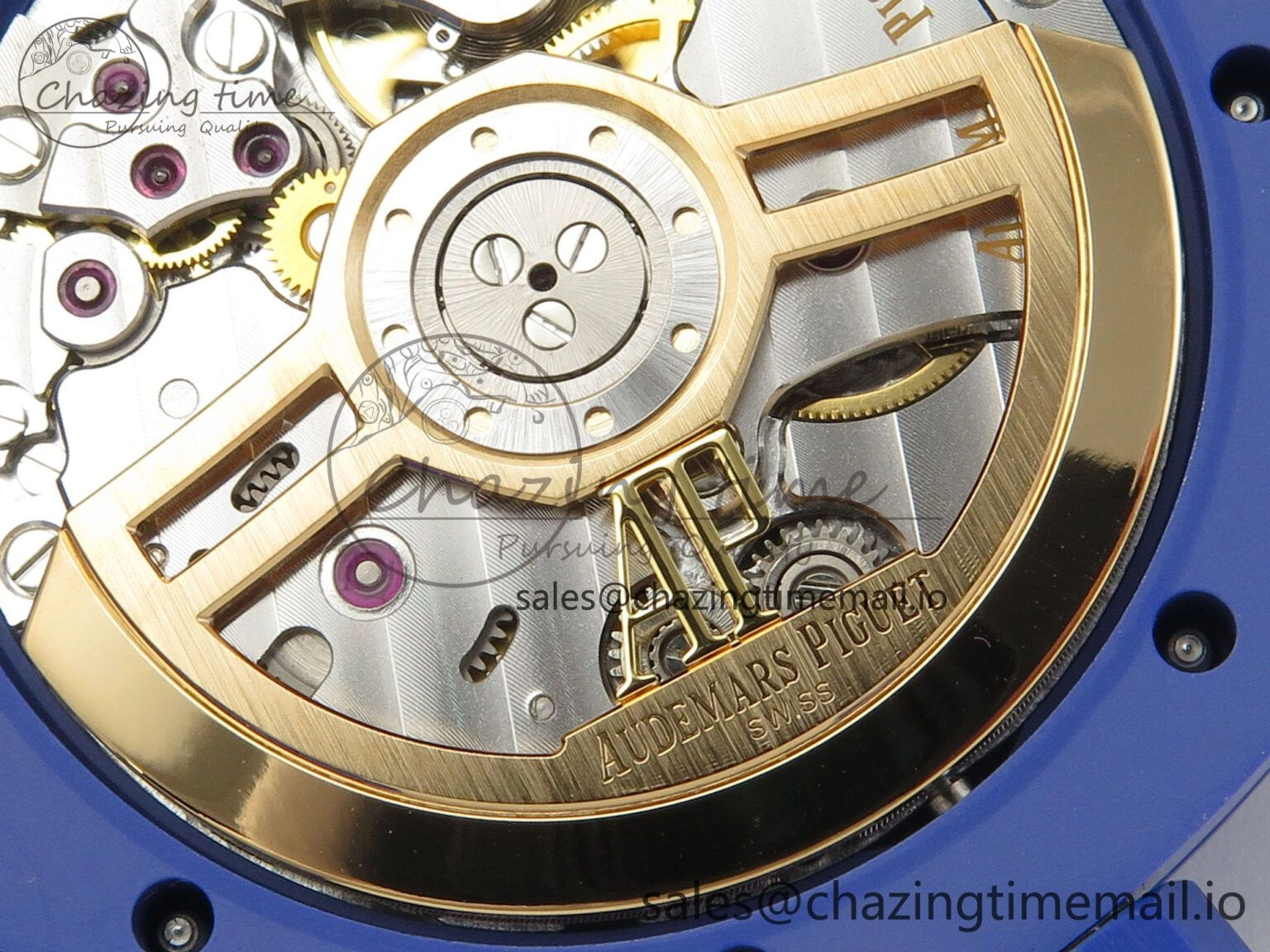 Seasonal Royal Oak 41mm 15500 APSF 1:1 Best Edition Blue Dial on Blue Ceramic Bracelet SA4302 Super Clone 4231