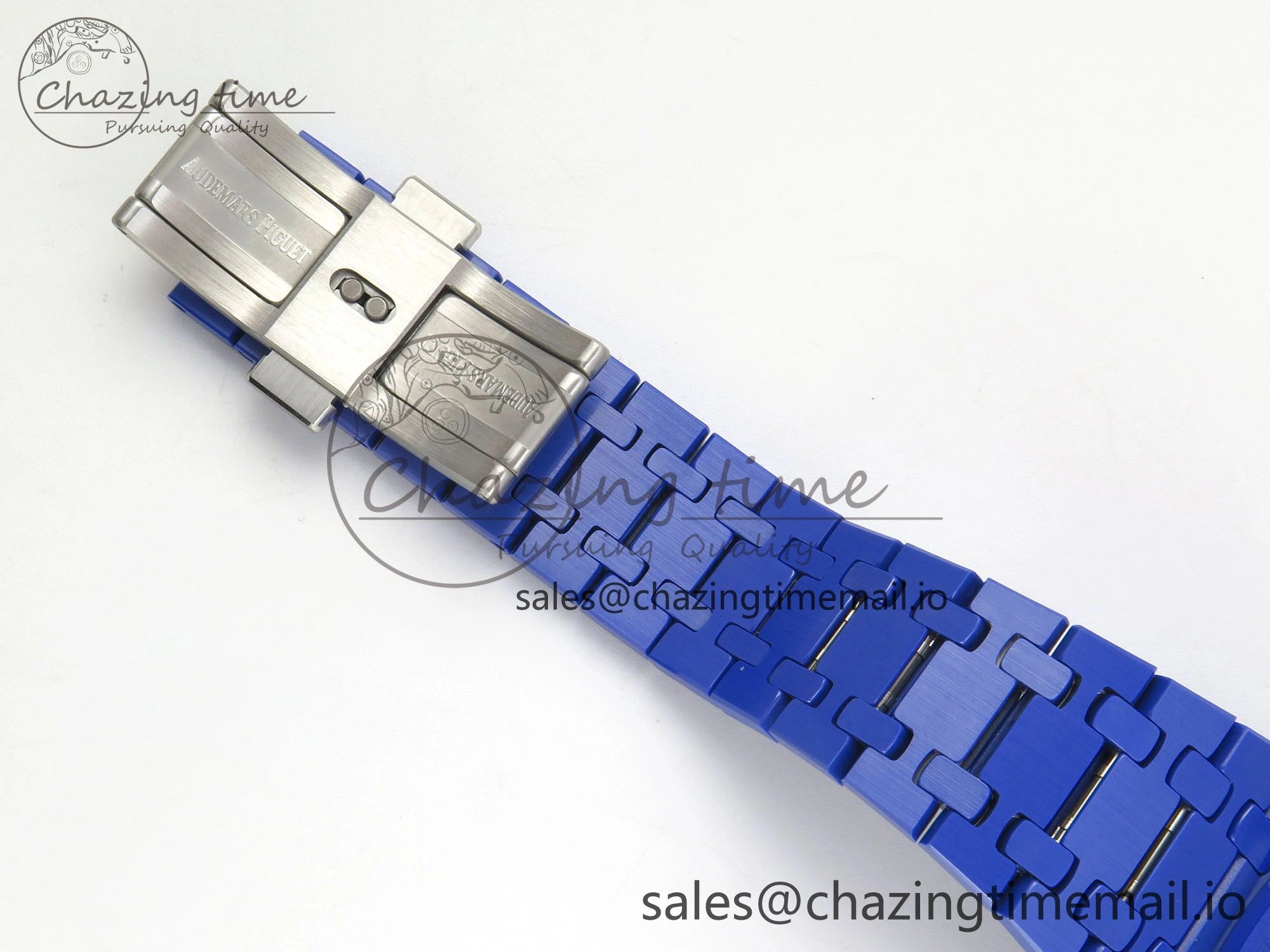 Seasonal Royal Oak 41mm 15500 APSF 1:1 Best Edition Blue Dial on Blue Ceramic Bracelet SA4302 Super Clone 4231