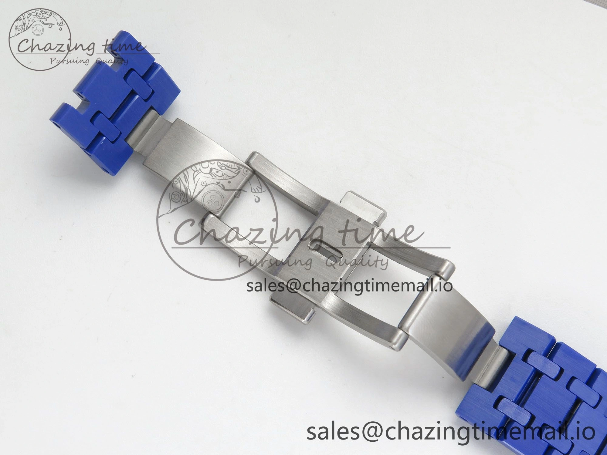 Seasonal Royal Oak 41mm 15500 APSF 1:1 Best Edition Blue Dial on Blue Ceramic Bracelet SA4302 Super Clone 4231