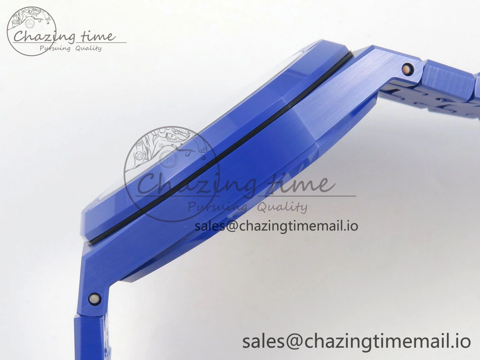Royal Oak 41mm 15500 APSF 1:1 Best Edition White Dial on Blue Ceramic Bracelet SA4302 Super Clone EyeCatching 4232