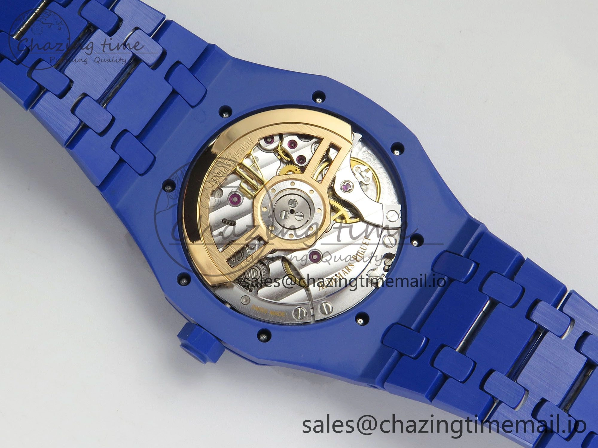 Royal Oak 41mm 15500 APSF 1:1 Best Edition White Dial on Blue Ceramic Bracelet SA4302 Super Clone EyeCatching 4232