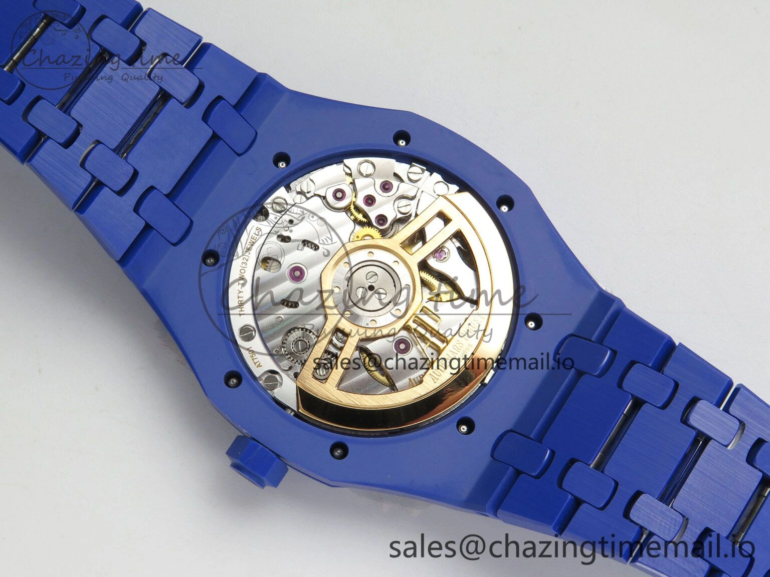 Royal Oak 41mm 15500 APSF 1:1 Best Edition White Dial on Blue Ceramic Bracelet SA4302 Super Clone EyeCatching 4232