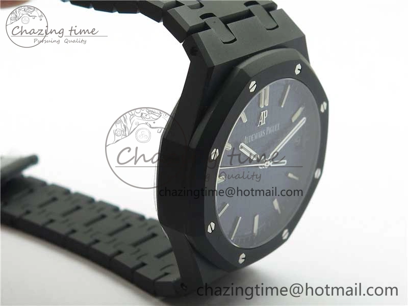 AllSeason Royal Oak 41mm 15500 DLC ZF 1:1 Best Edition Blue Textured Dial on SS Bracelet A4302 V2(Free Box) 4817