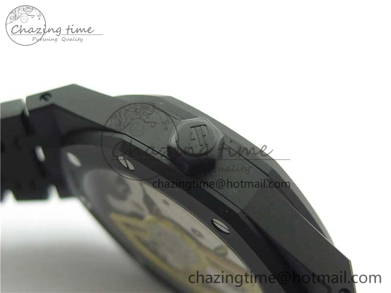Stylish Royal Oak 41mm 15500 DLC ZF 1:1 Best Edition Gray Textured Dial on SS Bracelet A4302 V2(Free Box) 4818