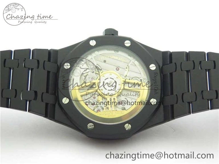 Stylish Royal Oak 41mm 15500 DLC ZF 1:1 Best Edition Gray Textured Dial on SS Bracelet A4302 V2(Free Box) 4818