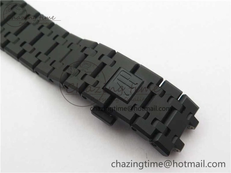 Stylish Royal Oak 41mm 15500 DLC ZF 1:1 Best Edition Gray Textured Dial on SS Bracelet A4302 V2(Free Box) 4818